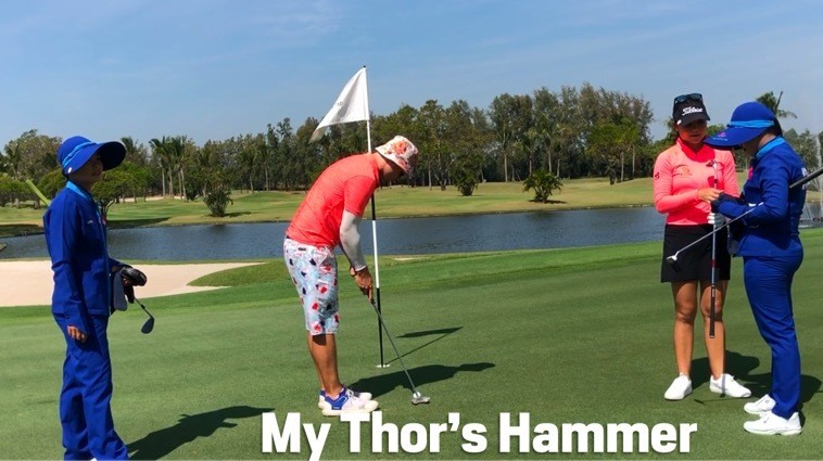 my thor's hammer putter - the best for slow greens
