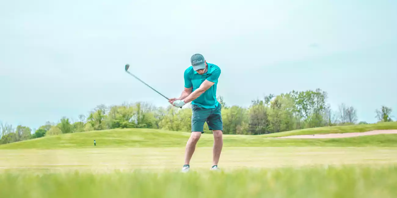Golfer making a golf swing