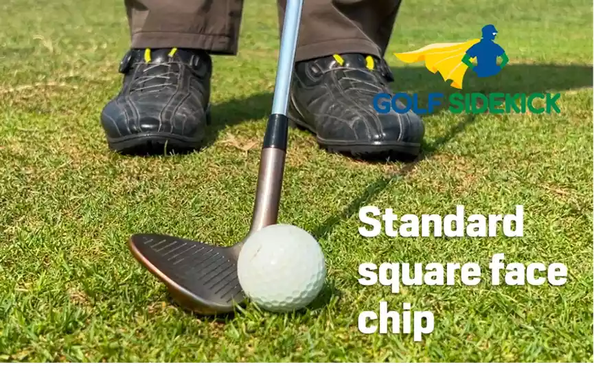 square fae chip shot with lob wedge