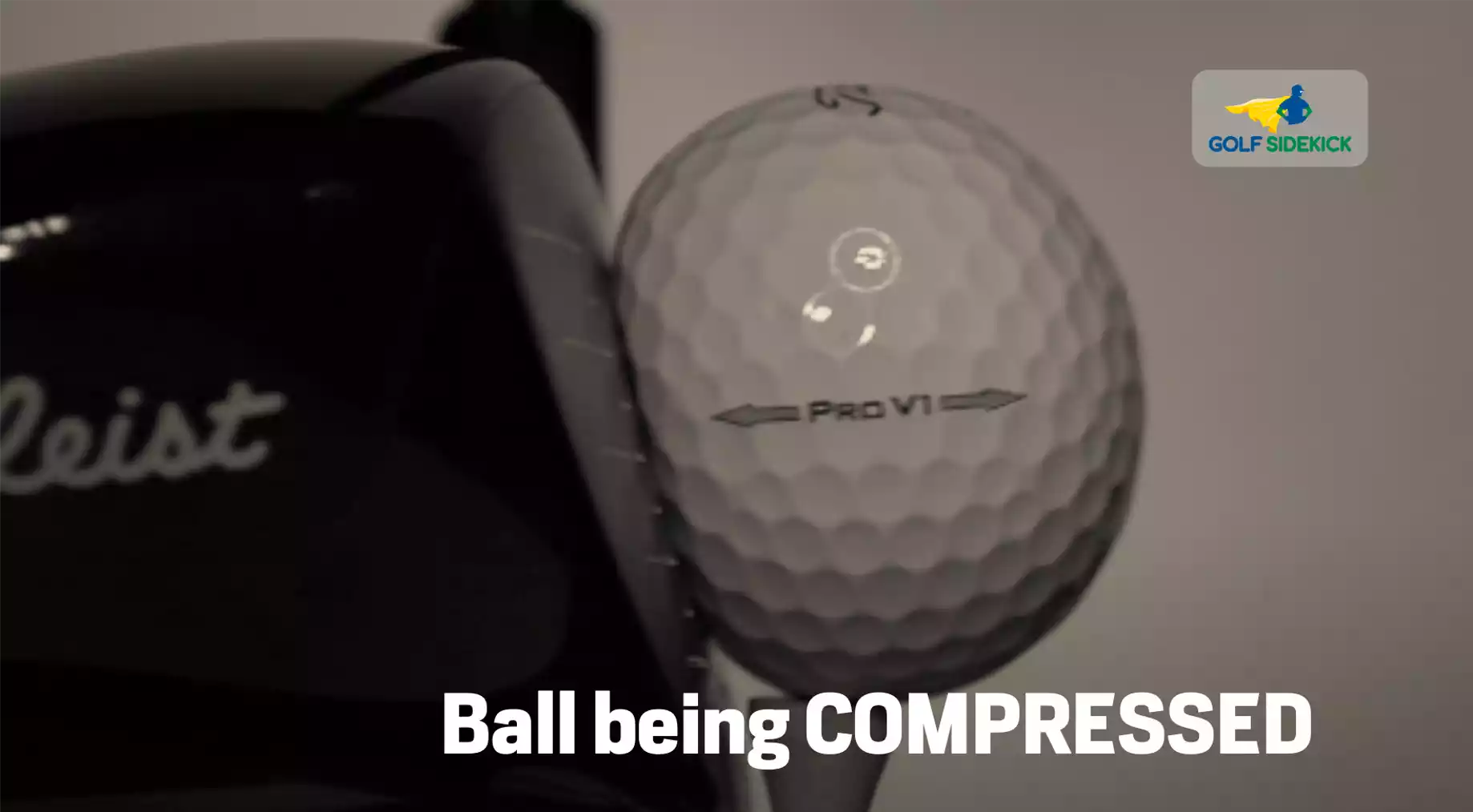 golf ball being compressed at impact