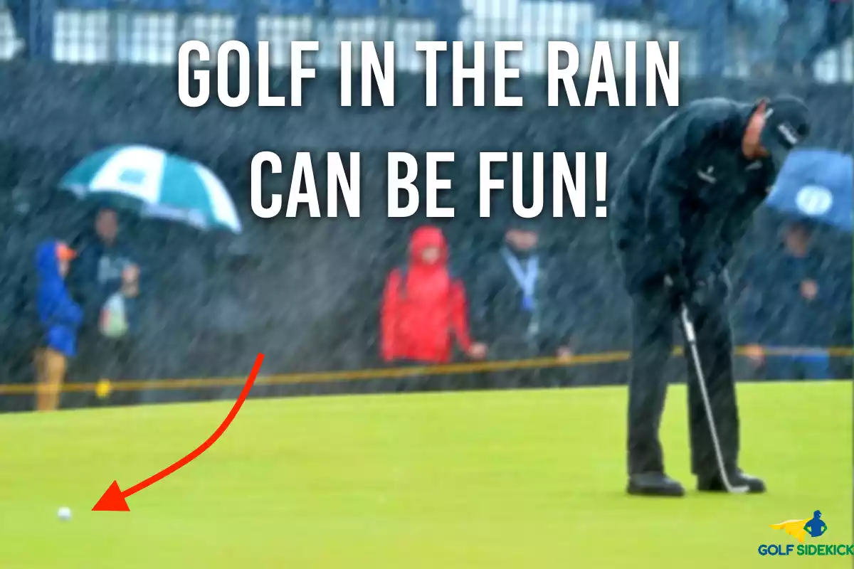 phili mickelson plays golf in the rain 